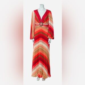 IORANE Tropical Rainbow Maxi Dress Sz 40 / Medium